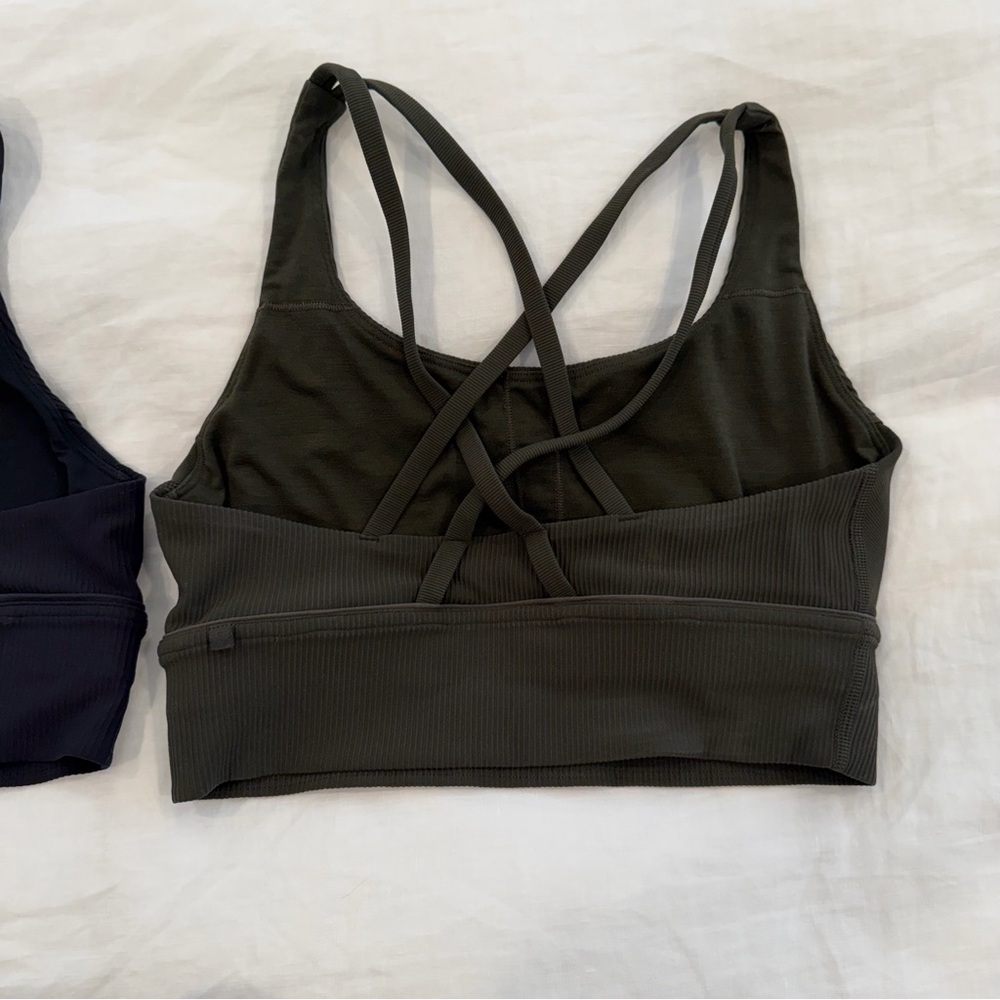 Lululemon Energy Longline Bra in Black and Army Green - Picture 6 of 12